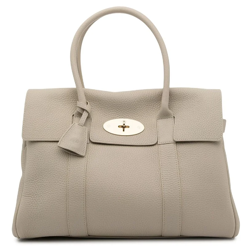 Minimalist Leather Bag For Modern Aesthetics Bayswater Chalk Heavy Grain