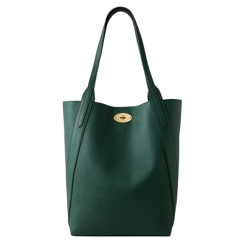 Bag For Luxury Lovers North South Bayswater Tote Mulberry Green Heavy Grain