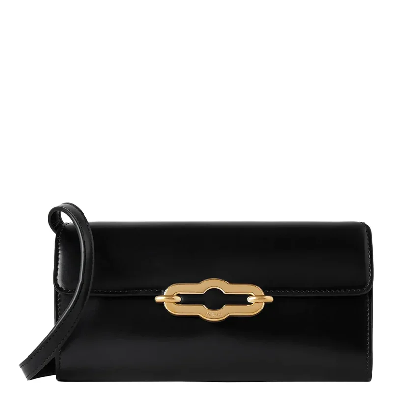 Vintage-Modern Style Offers Pimlico Wallet On Strap Black Super Lux Calf