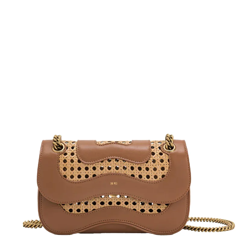 Quick Grab Deals Tina Faux Bamboo Woven Crossbody