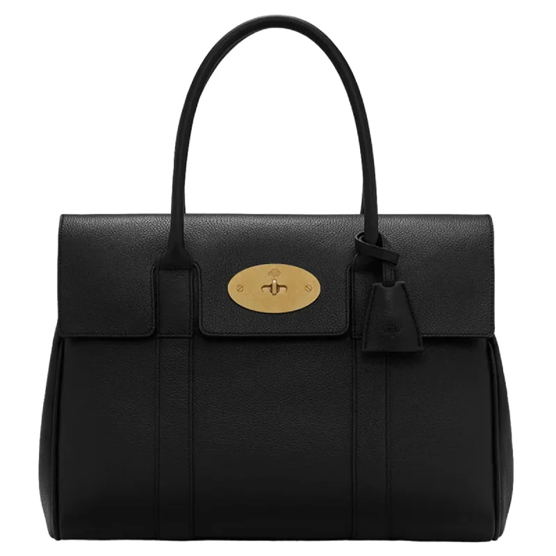 Eco-Friendly Bags For Sustainable Fashion Lovers Bayswater Black & Brass Small Classic Grain