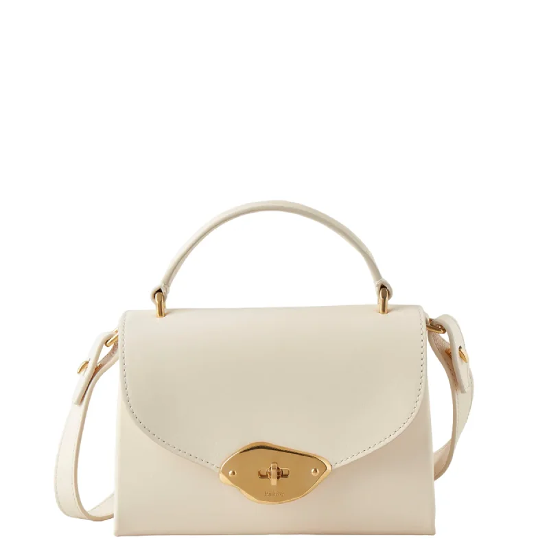 Inspired Bags For Luxury Fashion Lovers Small Lana Top Handle Eggshell High Gloss Leather Inspired Bags For Luxury Fashion Lovers Small Lana Top Handle Eggshell High Gloss Leather