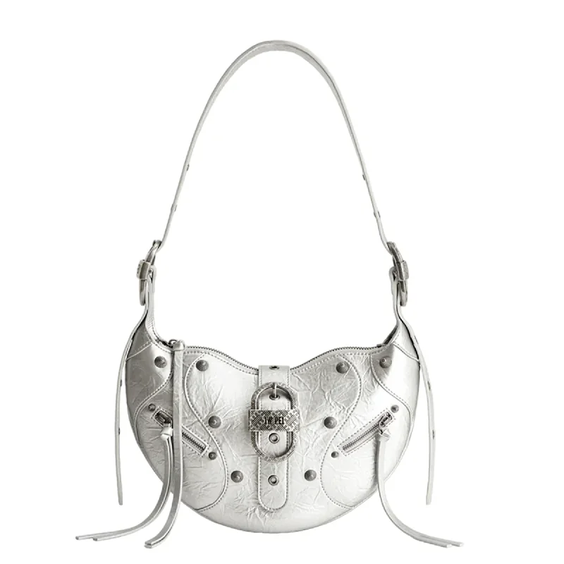 Luxury Bags On Sale Tessa Metallic Pleating Shoulder Bag