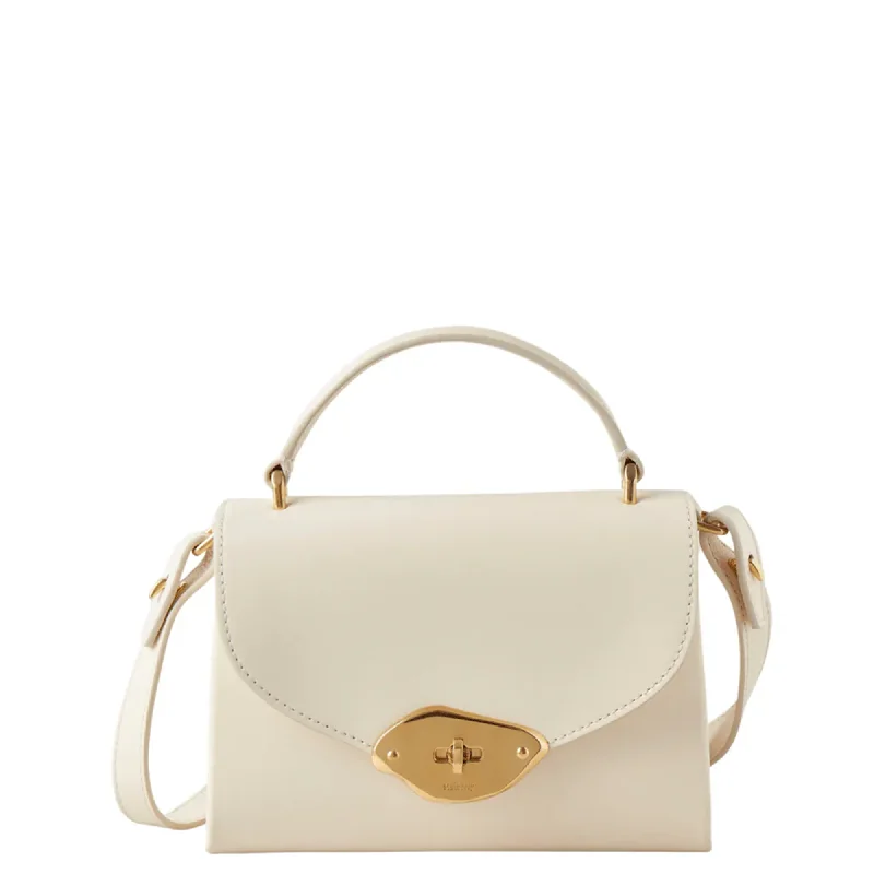 Classic Elegance Sales Small Lana Top Handle High Gloss Leather (Eggshell)