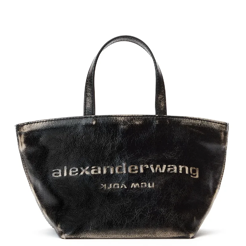 Trendy Pulse Punch Small Tote Bag In Brushed-Effect Leather