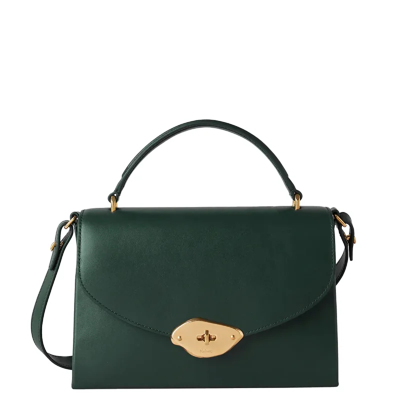 Black Friday Deals On Stylish Handbags Lana Top Handle Mulberry Green High Gloss Leather