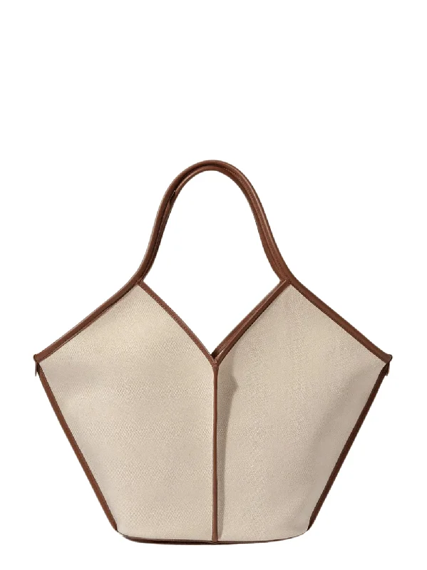 Fashionable Comfort Promotions Calella Leather-Trimmed Canvas Tote