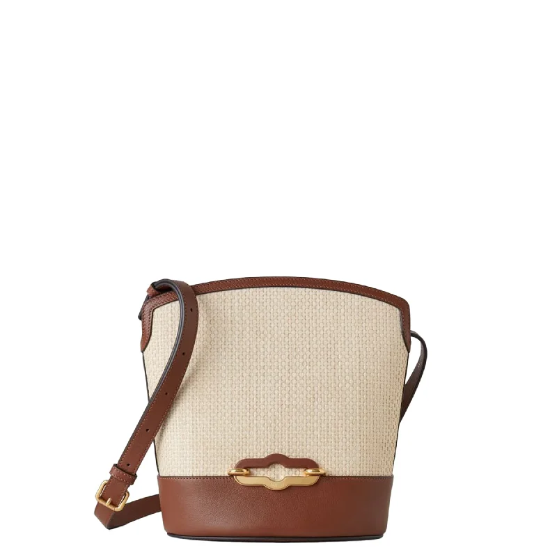 Professional Bags With Office Discounts Pimlico Bucket Ecru & Bright Oak Raffia & Bovine Leather