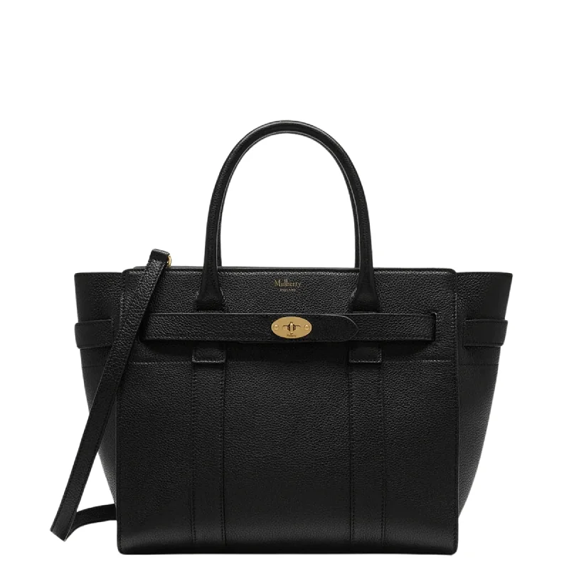 Minimalist Bags For Clean And Modern Aesthetics Small Zipped Bayswater Small Classic Grain (Black)
