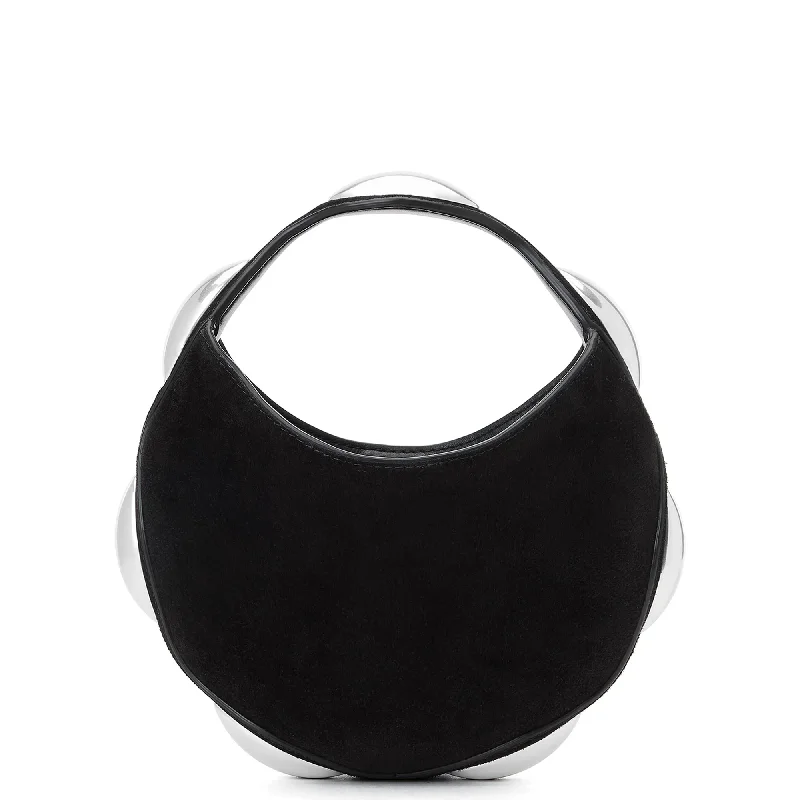 Holiday Glam Dome Circular Top-Handle Bag In Calf Leather
