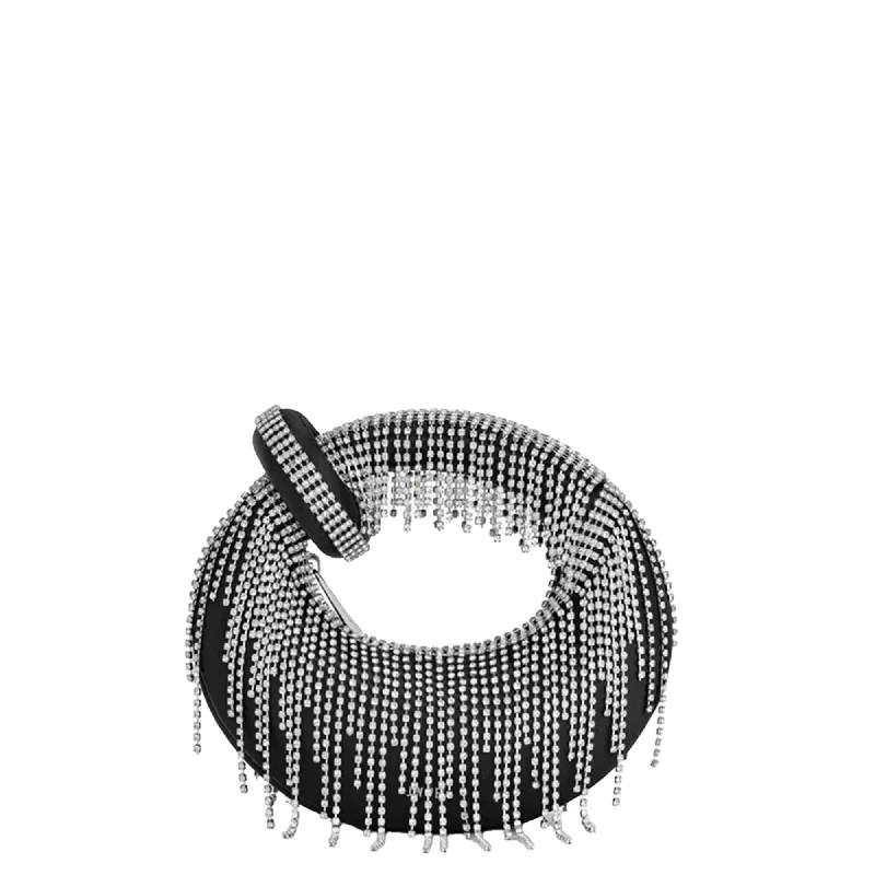 Street Chic Discounts Abacus Satin Artificial Crystal Mini Top Handle Bag