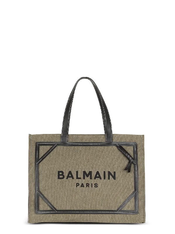 Elegant Bags For Formal Events And Luxury Occasions B-Army Shopper Medium-Canvas & Logo