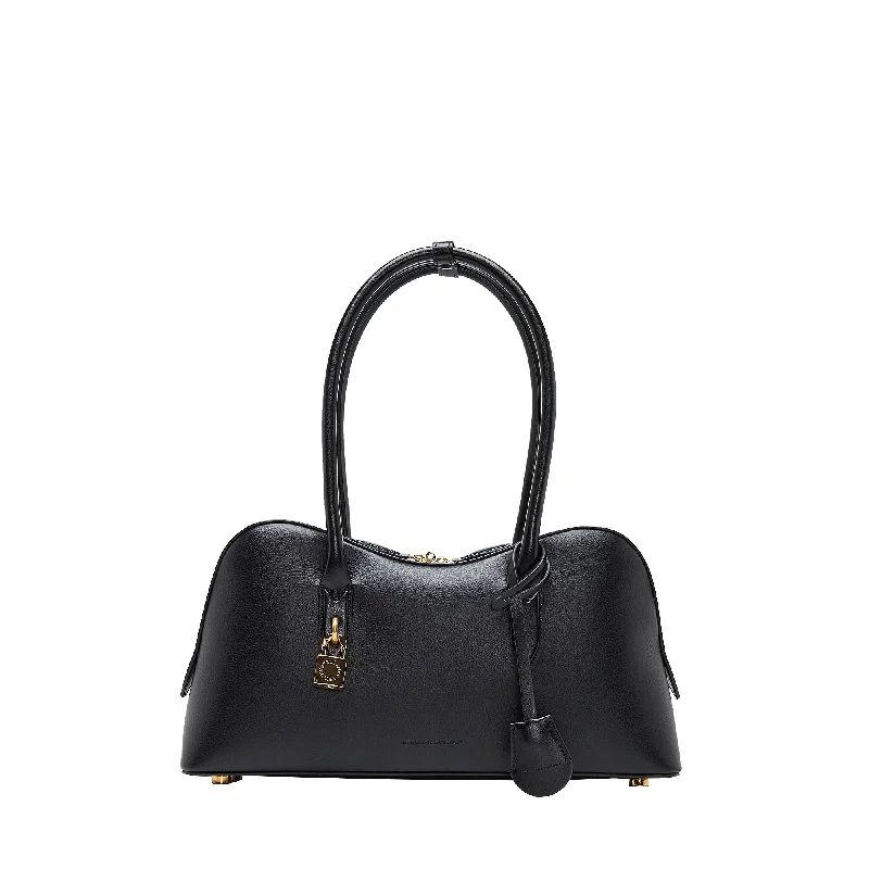 Black Friday Deals On Stylish Handbags Ryder Horseback Shoulder Bag Embossed Grainy