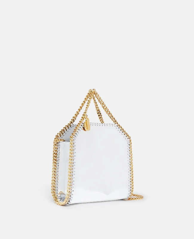 Anti-Theft And Budget-Friendly Bags Stella McCartney + Sorayama Falabella Mirrored Chrome-Finish Tote Bag