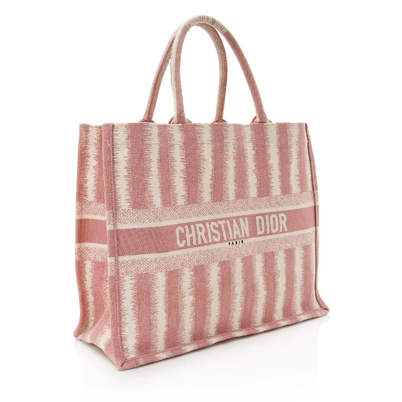Trendy Bags For Teenage Girls Dior Embroidered Striped Book Tote (SHF-22484)