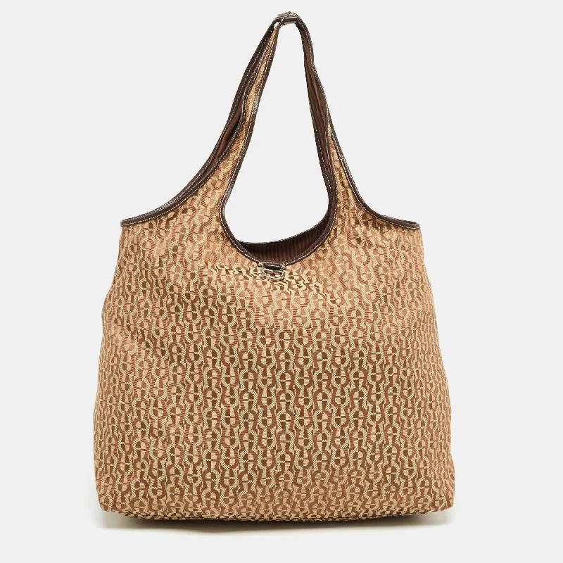 Designer Bags For Luxury Collectors With Offers Aigner Signature Canvas Travel Tote Designer Bags For Luxury Collectors With Offers Aigner Signature Canvas Travel Tote