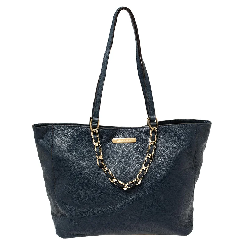 Designer Bags For Luxury Collectors Michael Michael Kors Navy Leather Harper Tote